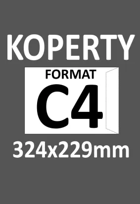 Koperty C4 324x229mm z własnym nadrukiem - 5000 sztuk