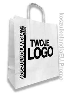 TORBA papierowa skręcana z TWOIM nadrukiem jedno lub wielokolorowym LOGO 24x10x32 cm - 1 sztuka 2