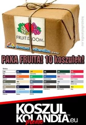 PAKA FRUITA 10 szt. - KOSZULKI krótki rękawek - 165gr  + opcja NADRUK !