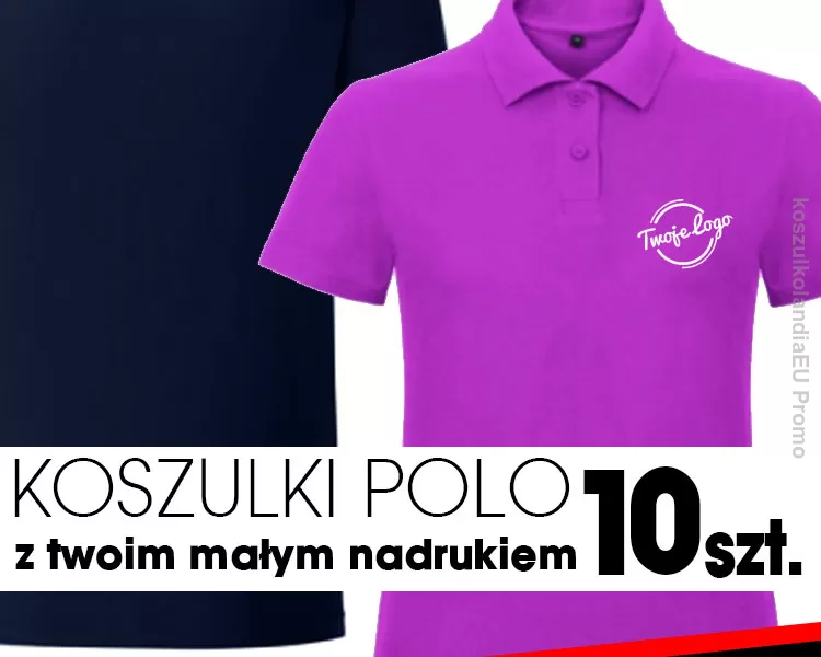 POLO Koszulka 10 szt Twoja Grafika LOGO małe