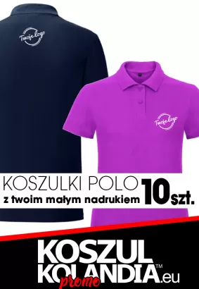 POLO Koszulka zestaw 10 szt. - Twoja Grafika LOGO małe 