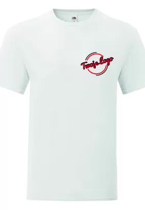 Zestaw 100 BIAŁYCH koszulek typu t-shirt JHK z MAŁYM własnym logo grafiką