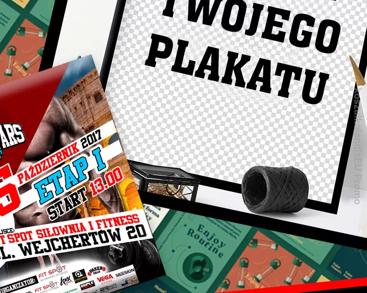 Profesjonalny projekt ulotki lub plakatu formaty od A1-A7