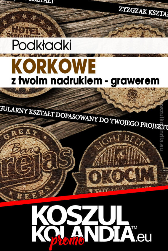 podkładki korkowe z twoim nadrukiem grawerem