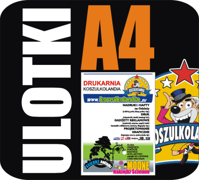 Ulotki A4 (210x297mm) 5000 sztuk Full Color 4x4 Dwustronny druk