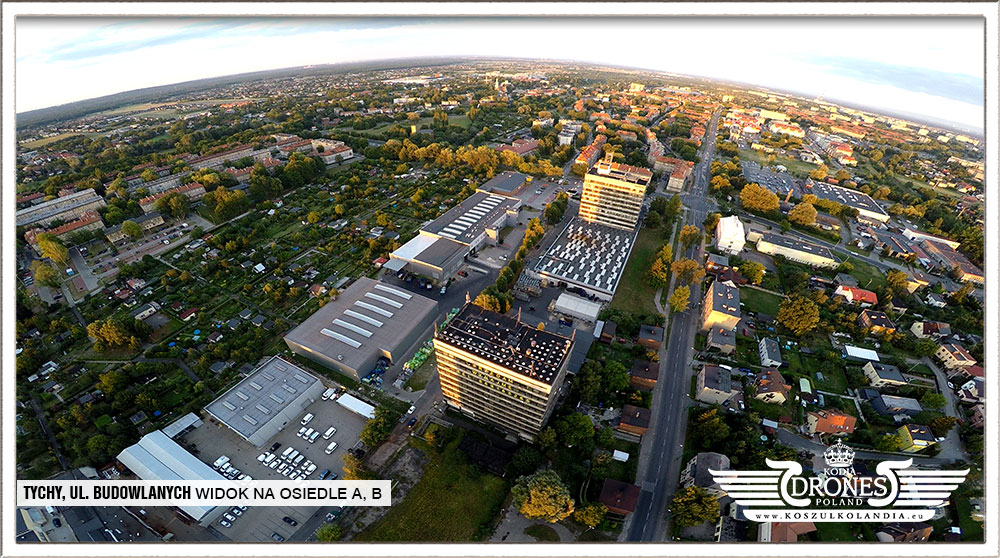 tychy budowlanych widok na tyskie osiedla fotografia z lotu ptaka