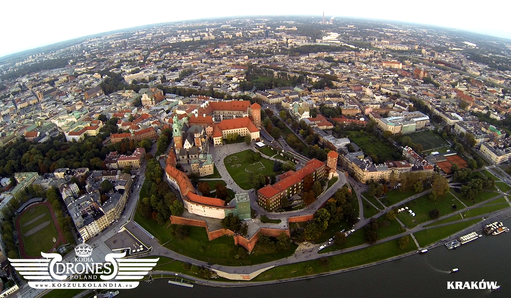 kraków wawel widok z lotu ptaka zamek krakowski