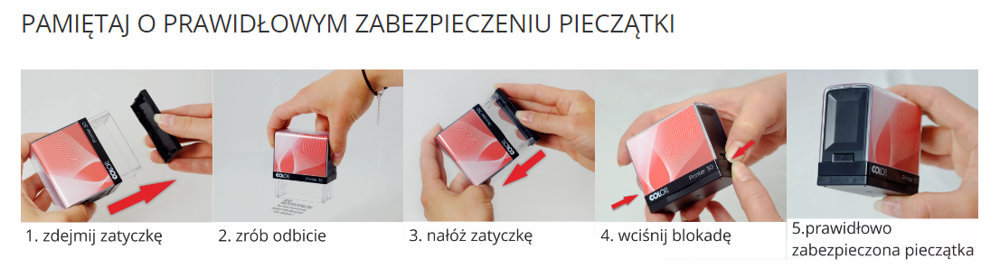 zamknięcie pieczątki COLOP IQ